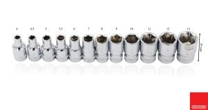 Ceta Form 4-13 mm 1/4” Lokma Takımı Plastik Çantalı 18 Parça C00-18PH2