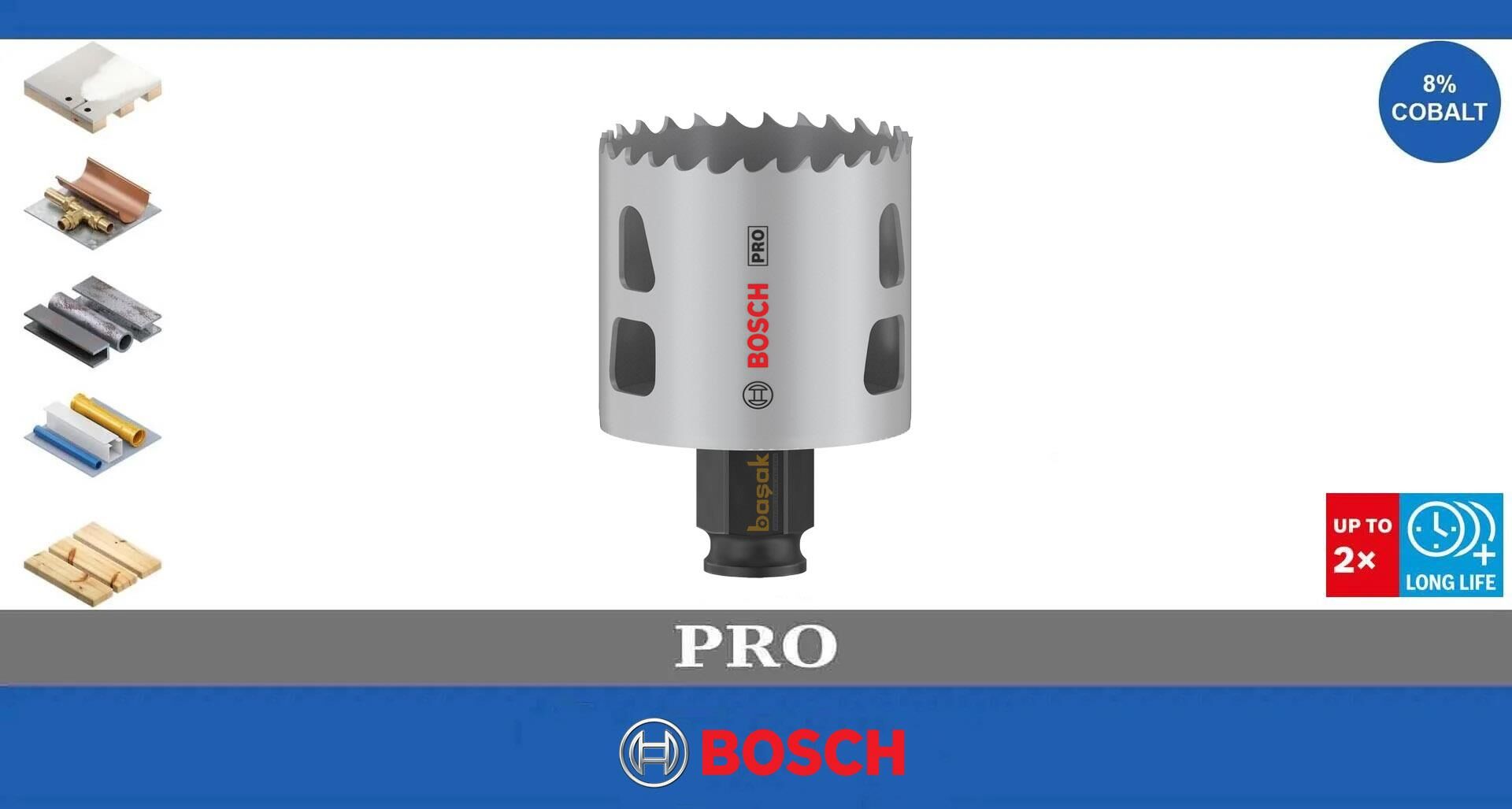 Bosch Pro 52 mm PC Delik Testeresi HSS %8 Kobalt 2608594389