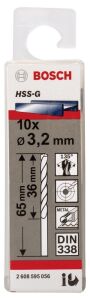 Bosch HSS-G 3,2x65 mm Metal Matkap Ucu 10'lu Paket 2608595056