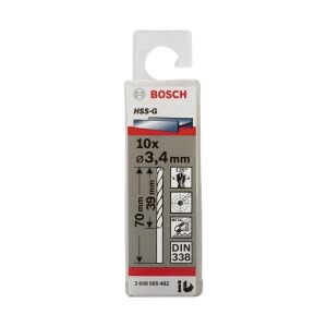 Bosch HSS-G 3,4x70 mm Metal Matkap Ucu 10'lu Paket 2608585482