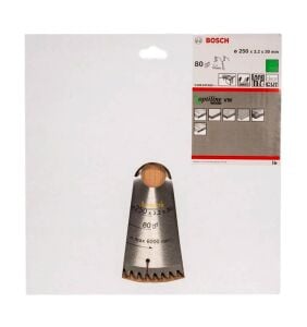 Bosch Optiline Ahşap 250x30 mm 80 Diş Daire Testere Bıçağı 2608640660