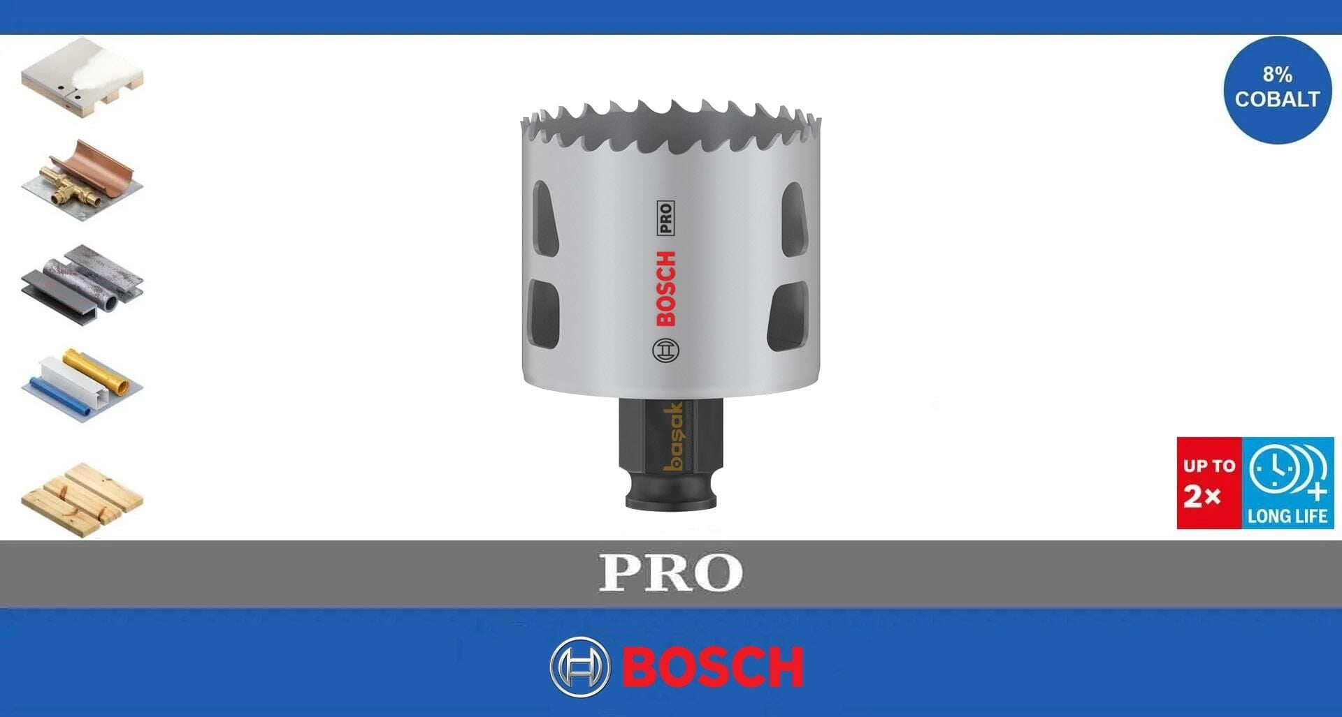 Bosch Pro 56 mm PC Delik Testeresi HSS %8 Kobalt 2608594391
