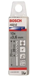 Bosch HSS-G 3,6x70 mm Metal Matkap Ucu 10'lu Paket 2608595332