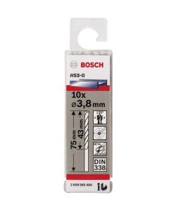 Bosch HSS-G 3,8x75 mm Metal Matkap Ucu 10'lu Paket 2608585484