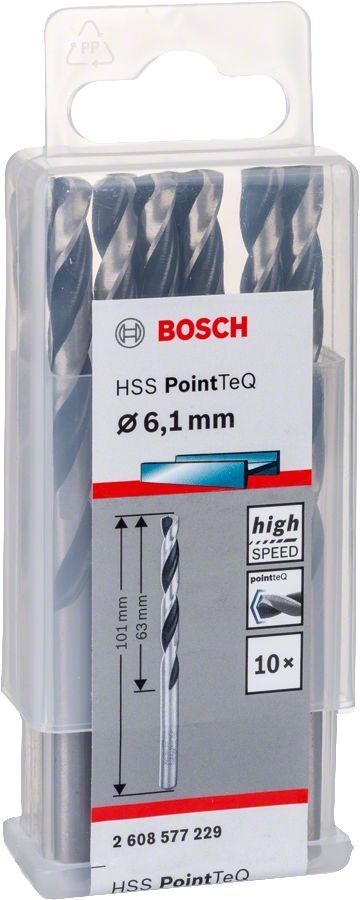 Bosch HSS PointeQ 6,1 mm Metal Matkap Ucu 10'lu 2608577229