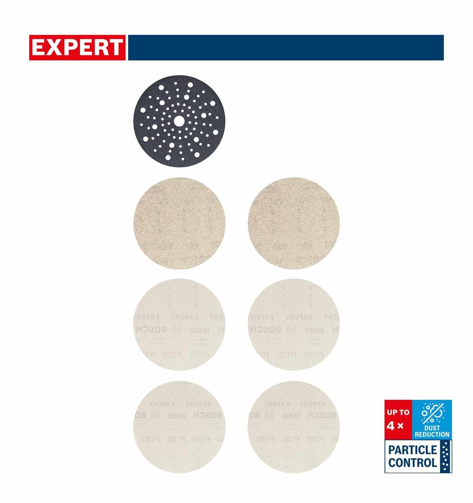 Bosch M480 150 mm 7'li Elek Telli Ağ Zımpara Seti 2608901203