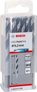 Bosch HSS PointeQ 6,2 mm Metal Matkap Ucu 10'lu 2608577230