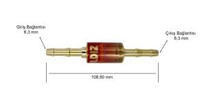 Yıldız 1018 Alev Emniyet Valfi Hortum Arasi Yanici Gaz Için