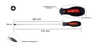 Ceta Form PH2 x 300 mm Ekstra Uzun Yıldız Tornavida F14-002-300