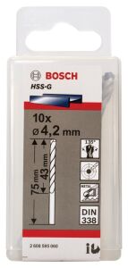 Bosch HSS-G 4,2x75 mm Metal Matkap Ucu 10'lu Paket 2608595060