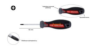 Ceta Form PH0 x 60 mm Yıldız Tornavida F14-000-060