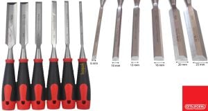 Ceta Form 6 Parça Plastik Saplı Iskarpela Takımı (Ahşap Kutulu) L50-W6-2