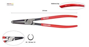 Ceta Form 310 mm İç Segman Pensesi Düz Uçlu-Yaysız E67-44-0310