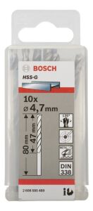 Bosch HSS-G 4,7x80 mm Metal Matkap Ucu 10'lu Paket 2608585489