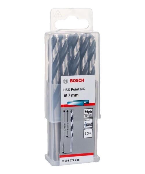 Bosch HSS PointeQ 7 mm 10'lu Metal Matkap Ucu 2608577238
