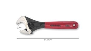 Ceta Form 150 mm 6'' Kurbağacık Anahtar B21-150B Fosfat Kaplı PVC