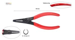 Ceta Form 140 mm İç Segman Pensesi Düz Uçlu-Yaysız E67-44-0140