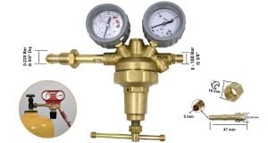 Yıldız 50232S 0-100 bar Azot Nitrojen Yüksek Basınç Düsürücü Saat