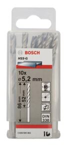 Bosch HSS-G 5,2x86 mm Metal Matkap Ucu 10'lu Paket 2608595063