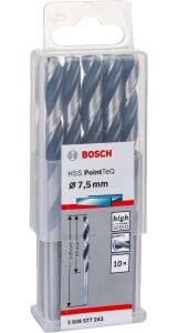 Bosch HSS PointeQ 7,5 mm 10'lu Metal Matkap Ucu 2608577243