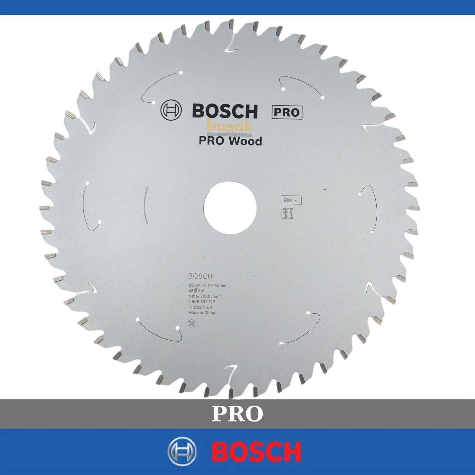 Bosch Ahşap Akülü Daire Test. Bıç. 216x30 mm 48 D 2608837723
