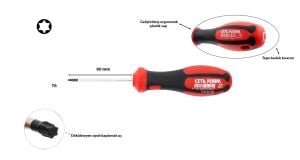 Ceta Form T6 x 60 mm Torx Tornavida F18-006-060