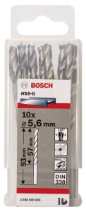 Bosch HSS-G 5,6x93 mm Metal Matkap Ucu 10'lu Paket 2608585494