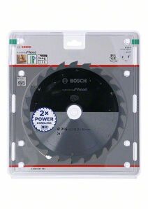 Bosch Ahşap Akülü Daire Test. Bıç. 216x30 mm 24 D 2608837721
