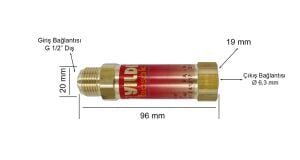 Yıldız 1130-1 Alev Emniyet Valfi G 1/2'' Bağlantılı