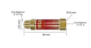 Yıldız 1130-1 Alev Emniyet Valfi G 1/2'' Bağlantılı
