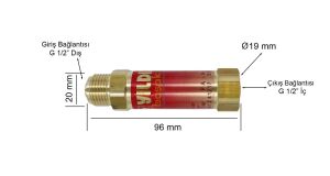 Yıldız 1130-1 Alev Emniyet Valfi G 1/2'' Bağlantılı