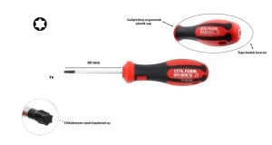 Ceta Form T9 x 60 mm Torx Tornavida F18-009-060