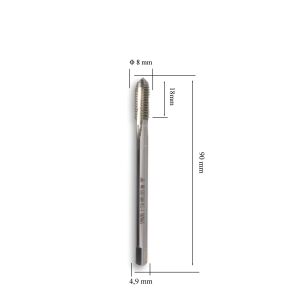 MTE M8 Düz Makine Kılavuzu İnce Şaftlı HSSE DIN 376/C