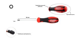 Ceta Form T15 x 80 mm Torx Tornavida F18-015-080