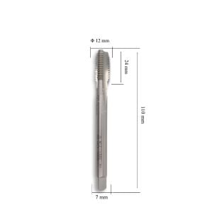 MTE M12 Düz Makine Kılavuzu İnce Şaftlı HSSE DIN 376/C