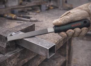 Bosch 8'' Yarım Yuvarlak Metal Eğe 200 mm Orta Diş – Ergonomik Saplı 1600A03DR8