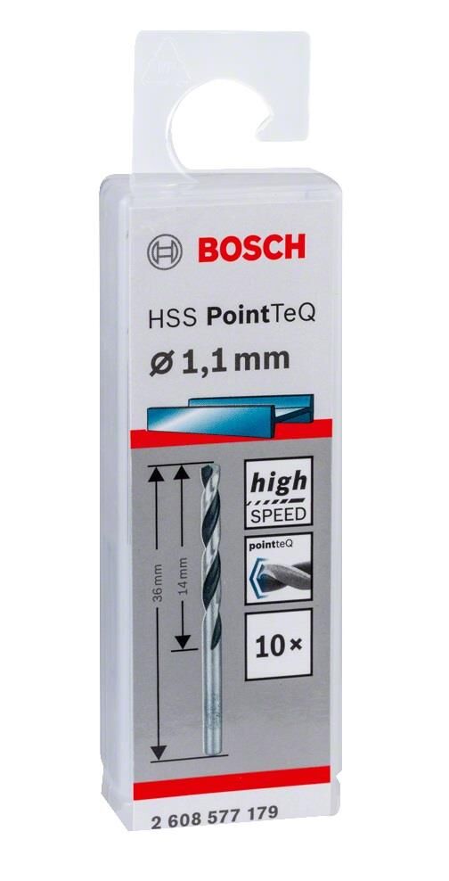Bosch HSS PointeQ 1.1 mm 10'lu Metal Matkap Ucu 2608577179