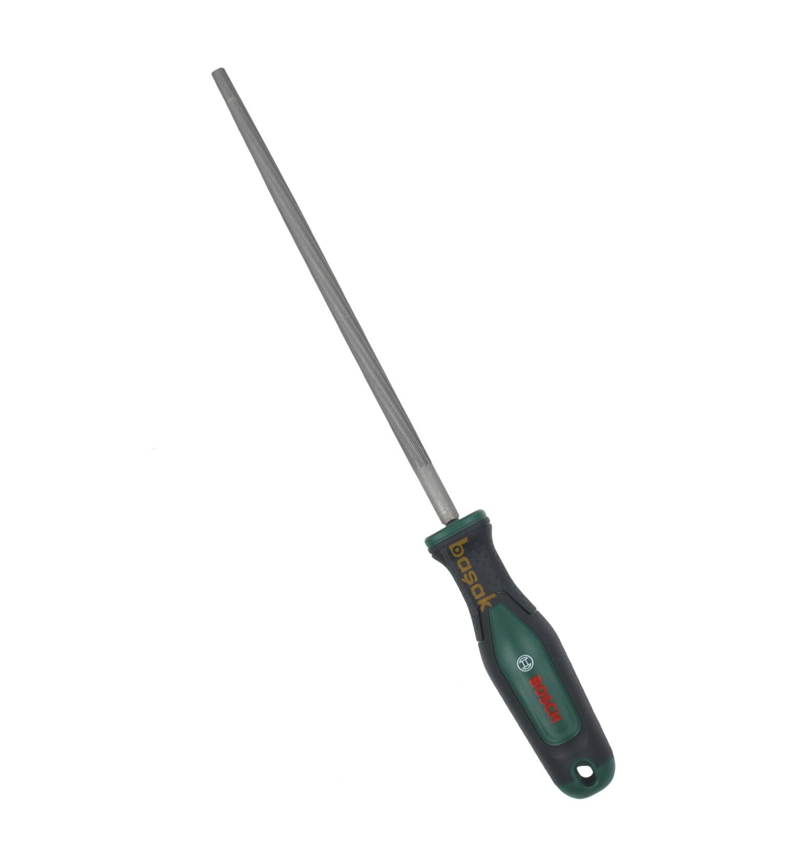 Bosch 8'' Yuvarlak Metal Eğe 200 mm Orta Diş – Ergonomik Saplı 1600A03DR9