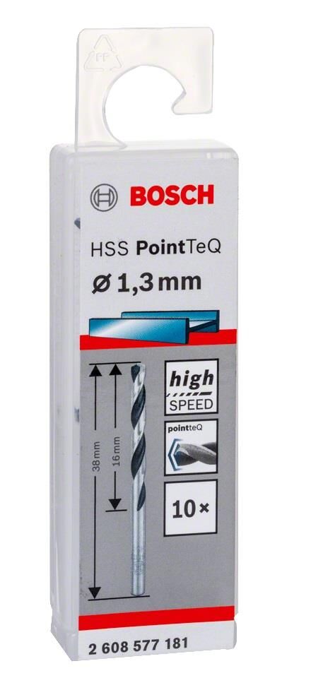 Bosch HSS PointeQ 1.3 mm 10'lu Metal Matkap Ucu 2608577181