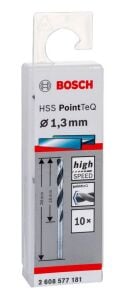 Bosch HSS PointeQ 1.3 mm 10'lu Metal Matkap Ucu 2608577181