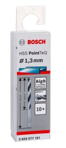 Bosch HSS PointeQ 1.3 mm 10'lu Metal Matkap Ucu 2608577181