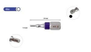 Ceta Form 1.5 x 25 mm Allen Bits Uç Renk Kodlu CB/1815TC