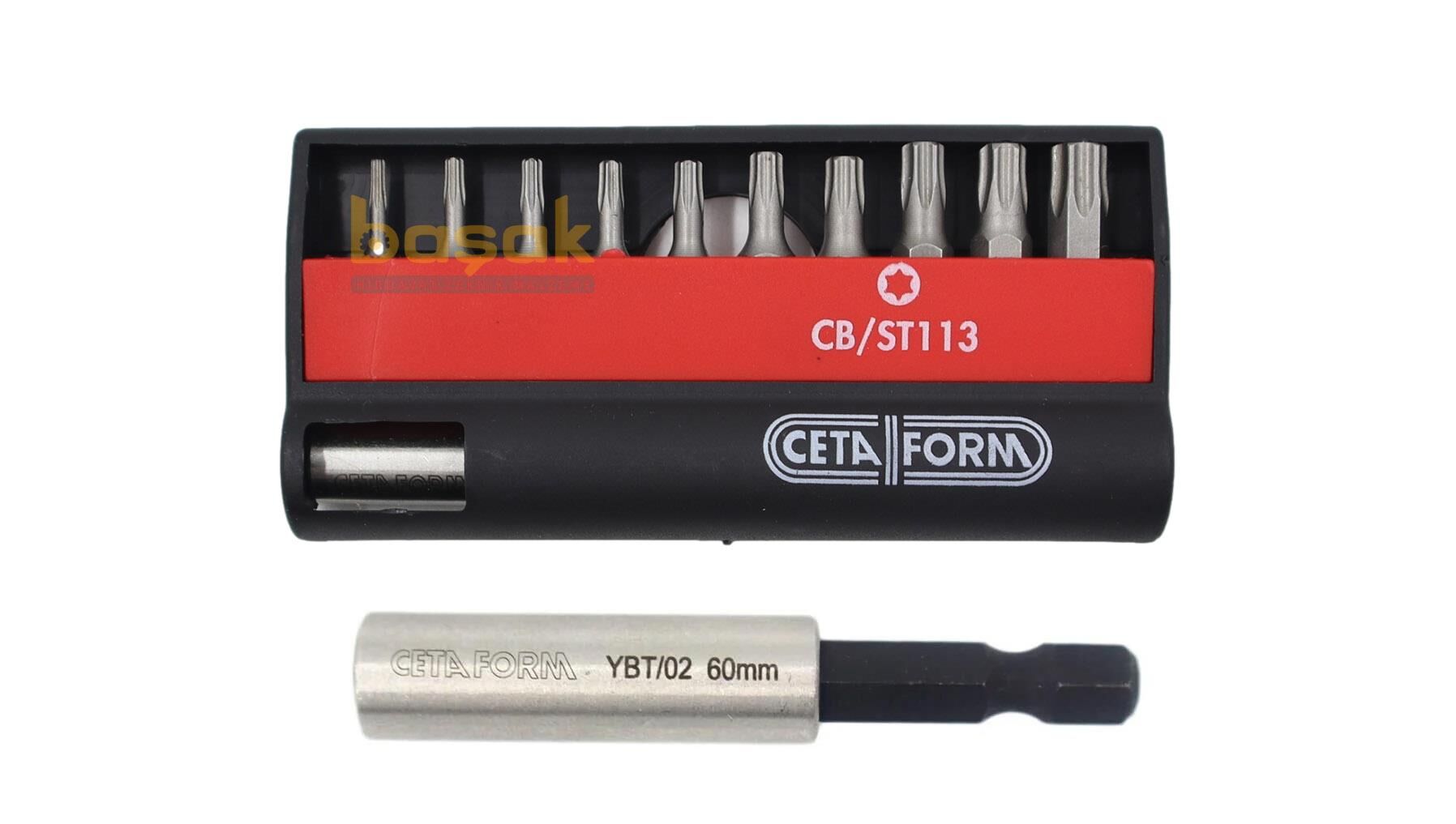Ceta Form CB/ST113 Deliksiz TORX Bits Uç Takımı + Bits Tutucu 11 Parça