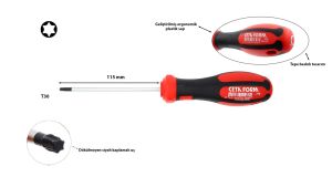 Ceta Form T30 x 115 mm Torx Tornavida F18-030-115