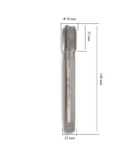 MTE M20 Düz Makine Kılavuzu İnce Şaftlı HSSE DIN 376/C