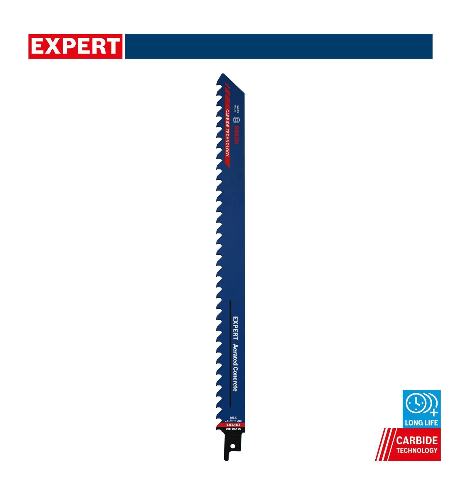 Bosch Expert S 1241 HM Gözenekli Beton 300 mm 10'lu Panter Testere 2608900412