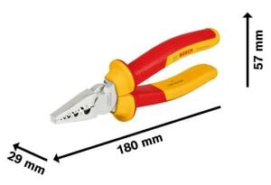 Bosch VDE Yüksük Sıkma Pensesi 180 mm 1600A02NE6