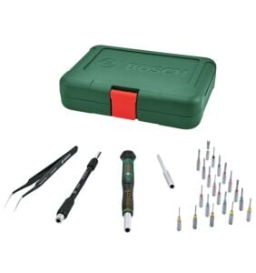 Bosch 24'lü Hassas Tornavida Seti – Mikro 4 mm Bits Uçlu Elektronik Tamir Takımı 1600A039HT