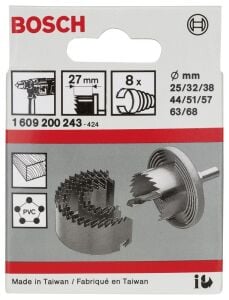 Ahşap için Panç Seti 8 Parça 25-68 mm BOSCH 1609200243