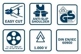 Bosch VDE Kablo Makası 200 mm 1600A02NF4